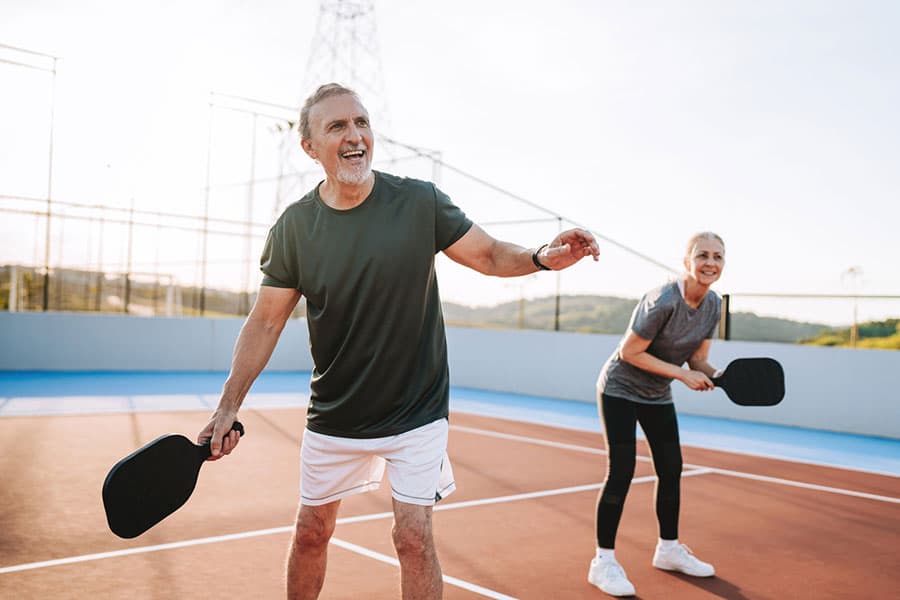 Pickleball playing